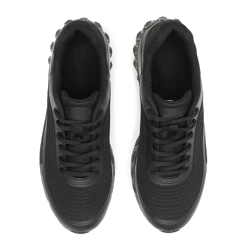 China Lace-up Black Anti-Slippery Wear Resistant Casual Sport Walking Running Sneaker Shoes
